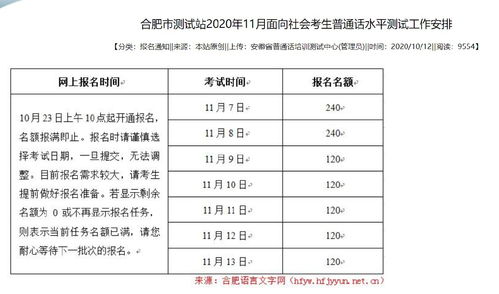 广东普通话考试时间,普通话报名考试时间